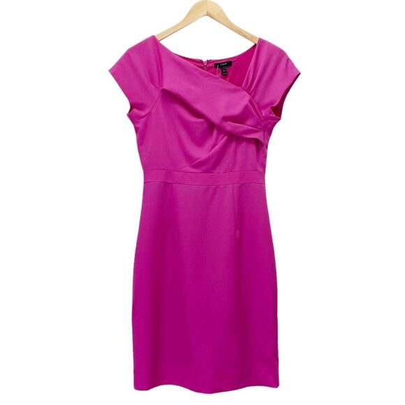 NWT J. Crew Wool Origami Sheath Dress Berry Fuchsia Career Professional Size 0 - Picture 2 of 13